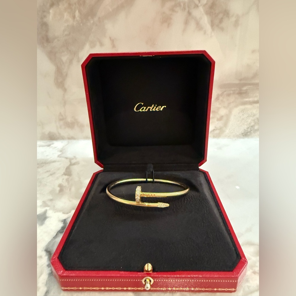 Cartier Gold Clou Nail Bracelet Diamonds